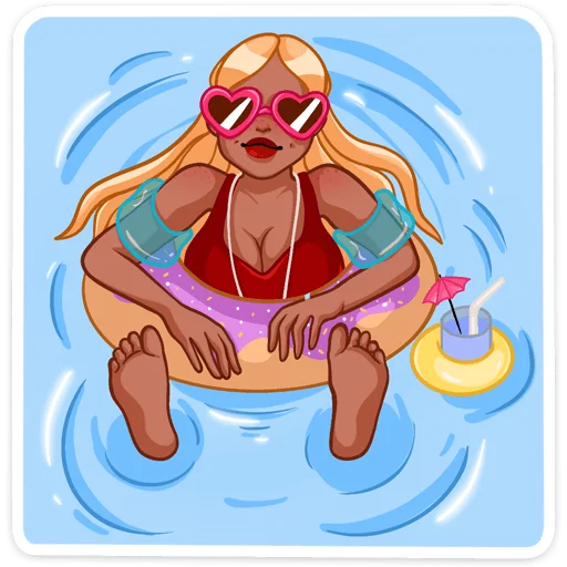 🏖 Стикер «Эйприл» для Telegram