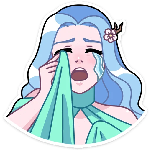 😭 Стикер «Апрель» для Telegram