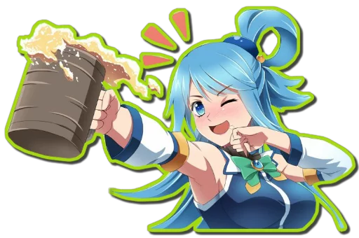 🍺 Стикер «Aqua & Kazuma [รקร]» для Telegram