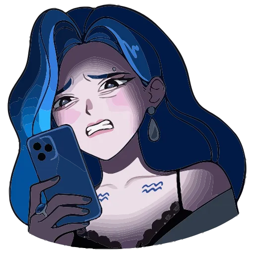 😬 Эмодзи «Акварина» для Telegram