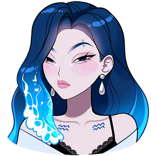 ♒️ Стикер «Акварина Без Текста» для Telegram