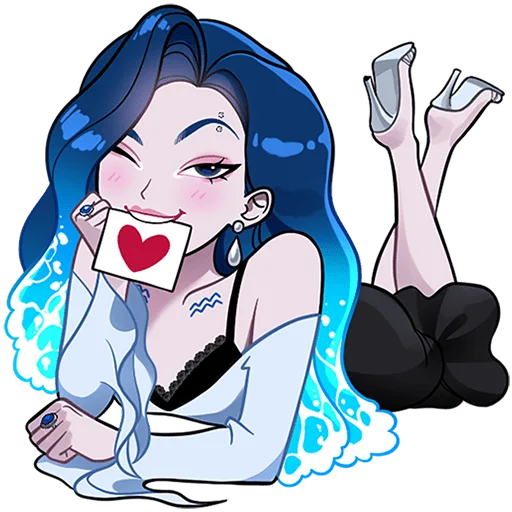 ♒️ Стикер «Акварина Без Текста» для Telegram