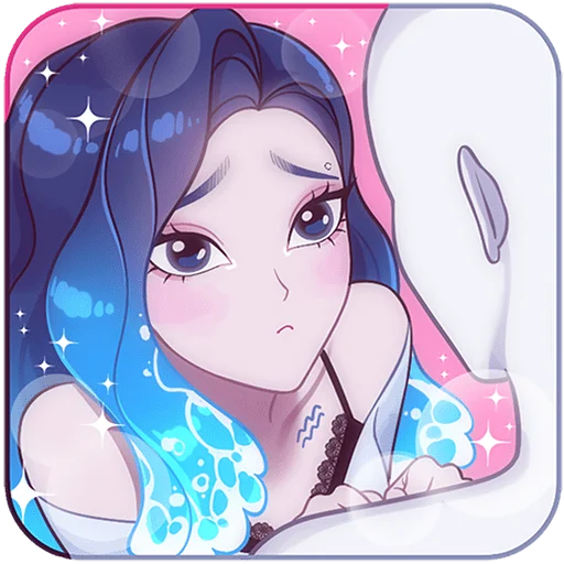 ♒️ Стикер «Акварина Без Текста» для Telegram