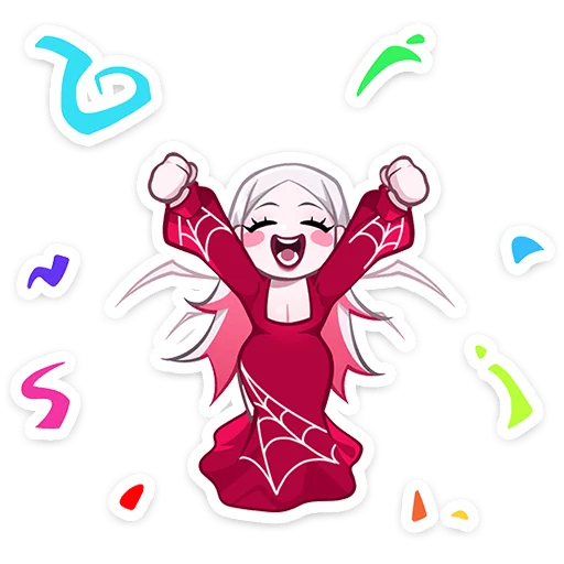 🕷️ Стикер «Паучье свидание» для Telegram