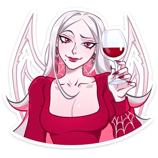 🍷 Стикер «Паучье свидание» для Telegram