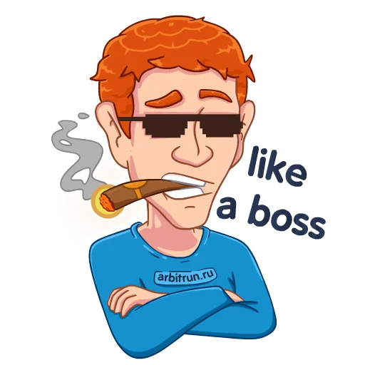 😎 Стикер «Цукерберг - Arbitrun.ru» для Telegram