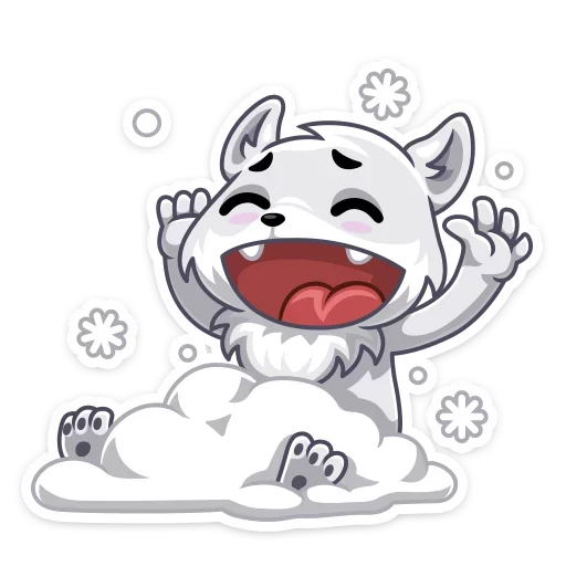 😃 Стикер «Arcty the polar fox Аркти из вк» для Telegram
