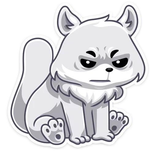 😠 Стикер «Arcty the polar fox Аркти из вк» для Telegram