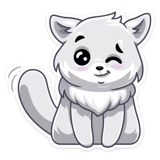 😉 Стикер «Arcty the polar fox Аркти из вк» для Telegram