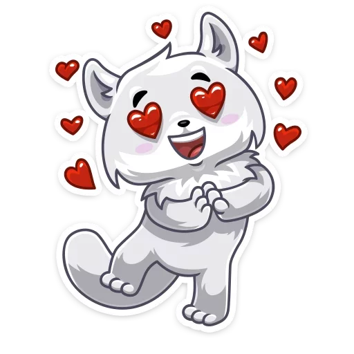 😍 Стикер «Arcty the polar fox Аркти из вк» для Telegram