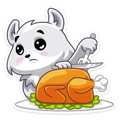 🍗 Стикер «Arcty the polar fox Аркти из вк» для Telegram