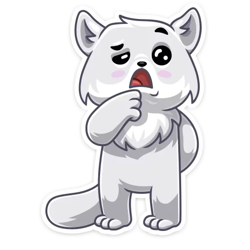 😧 Стикер «Arcty the polar fox Аркти из вк» для Telegram
