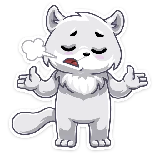 😶 Стикер «Arcty the polar fox Аркти из вк» для Telegram