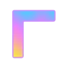🤩 Эмодзи «Фундамент градиент сирень шрифт» для Telegram