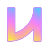 🤩 Эмодзи «Фундамент градиент сирень шрифт» для Telegram