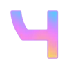 🤩 Эмодзи «Фундамент градиент сирень шрифт» для Telegram