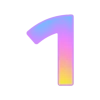 🤩 Эмодзи «Фундамент градиент сирень шрифт» для Telegram