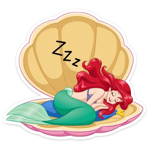 😴 Стикер «Ариэль» для Telegram