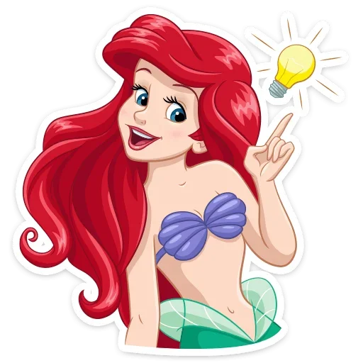 ☝ Стикер «Ариэль» для Telegram