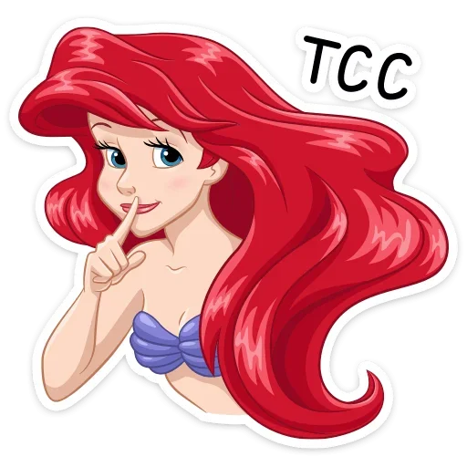 🤫 Стикер «Ариэль» для Telegram