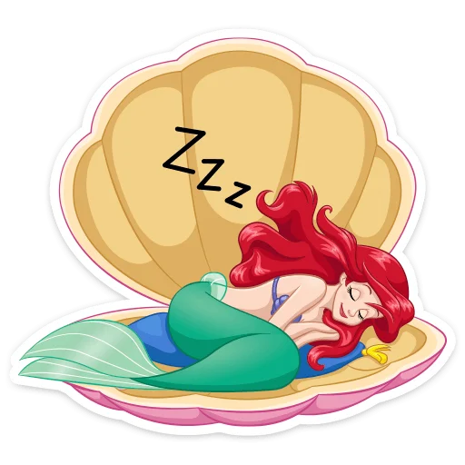 😴 Стикер «Ариэль» для Telegram