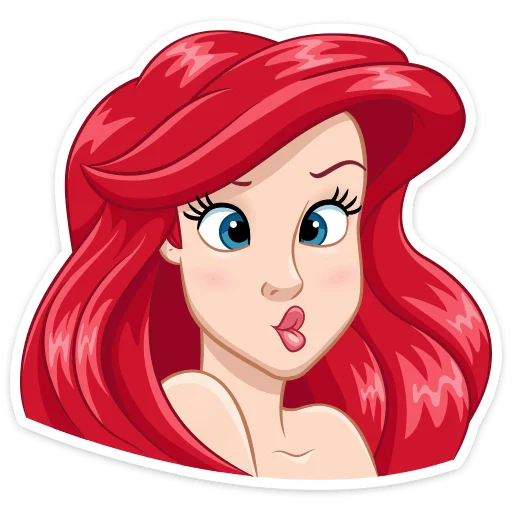 😘 Стикер «Ариэль» для Telegram