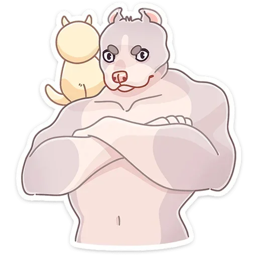 💪 Стикер «Аркадий без надписей» для Telegram