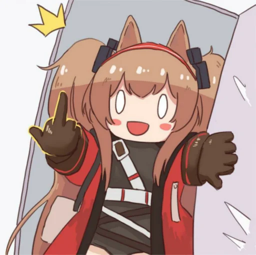 🖕 Стикер «Arknights cursed meme» для Telegram