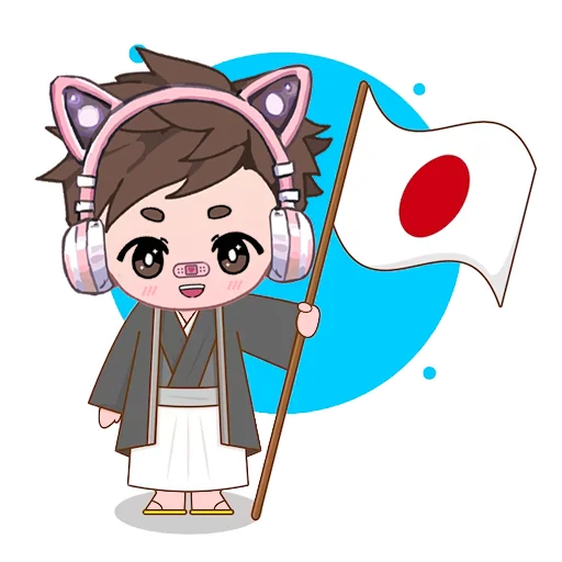 🇯🇵 Стикер «Aron» для Telegram