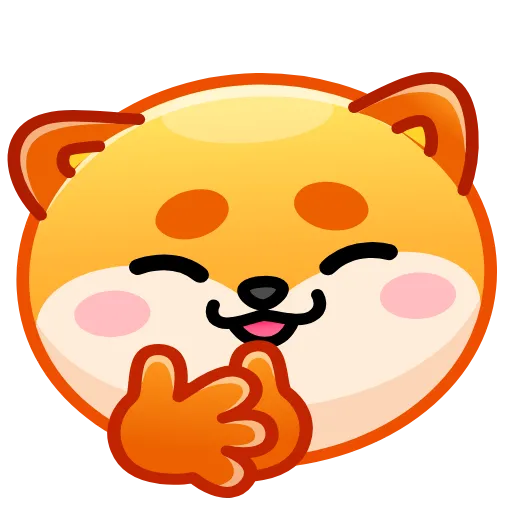 🤗 Стикер «Fox emoji» для Telegram