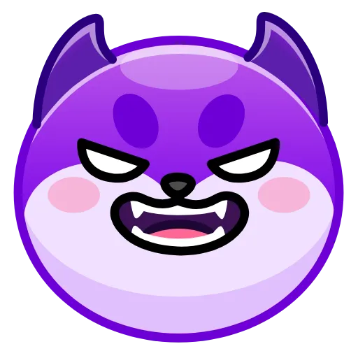 😈 Стикер «Fox emoji» для Telegram