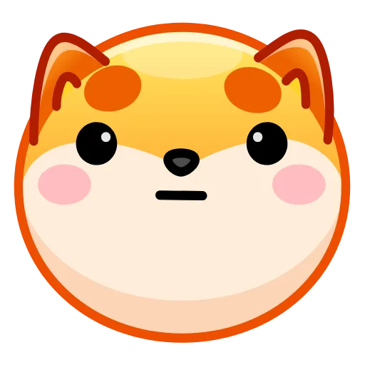 😐 Стикер «Fox emoji» для Telegram