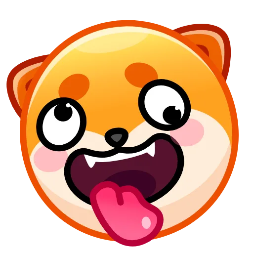 🤪 Стикер «Fox emoji» для Telegram