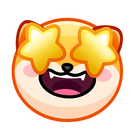 🤩 Стикер «Fox emoji» для Telegram