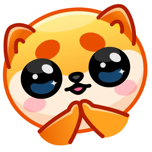 🙏 Стикер «Fox emoji» для Telegram