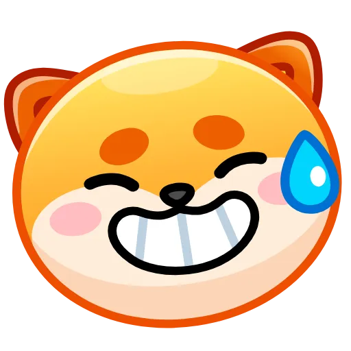 😅 Стикер «Fox emoji» для Telegram