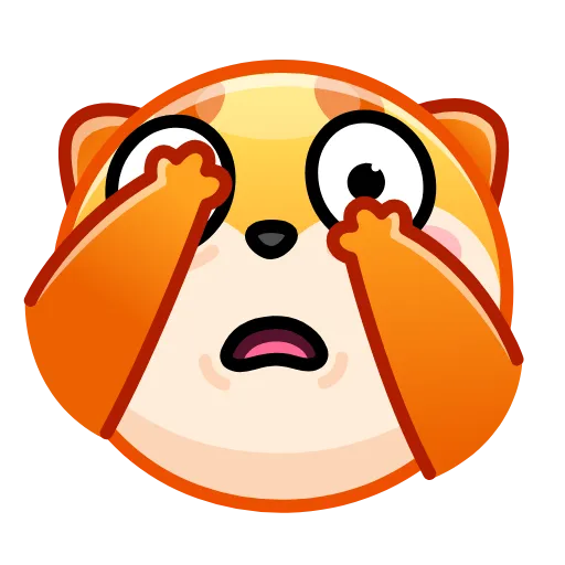 🫣 Стикер «Fox emoji» для Telegram
