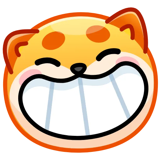 😁 Стикер «Fox emoji» для Telegram