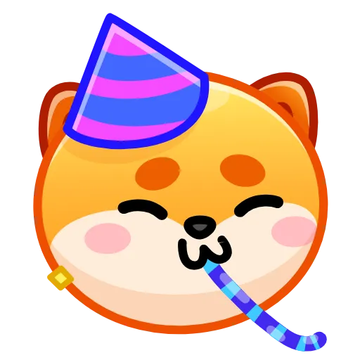 🥳 Стикер «Fox emoji» для Telegram