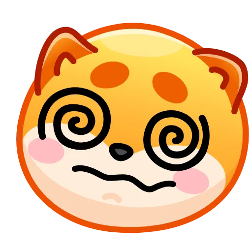 😵‍💫 Стикер «Fox emoji» для Telegram