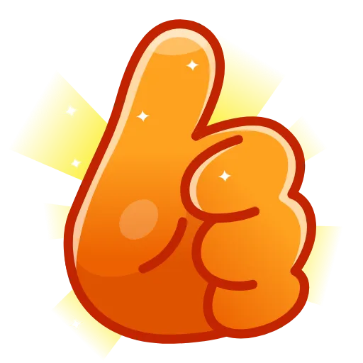 👍 Стикер «Fox emoji» для Telegram