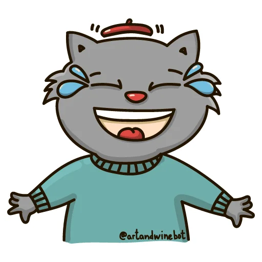 🤣 Стикер «Art&Wine» для Telegram