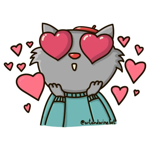 😍 Стикер «Art&Wine» для Telegram