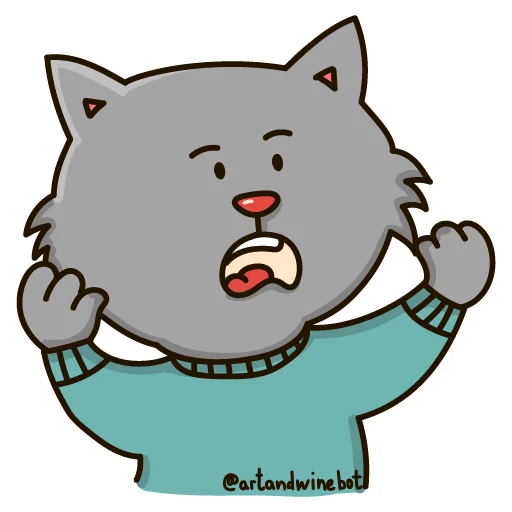 😱 Стикер «Art&Wine» для Telegram