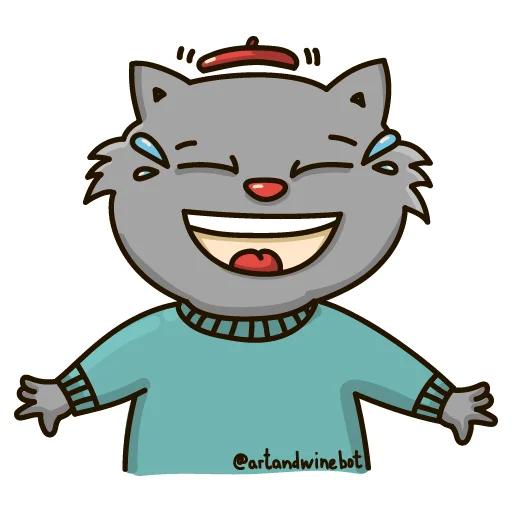 😂 Стикер «Art&Wine» для Telegram