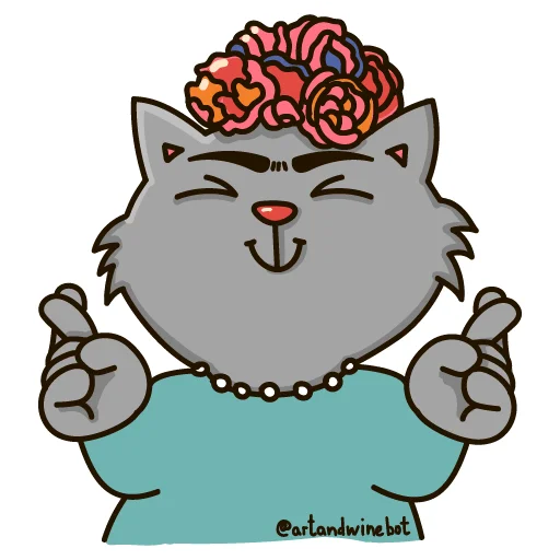 👩 Стикер «Art&Wine» для Telegram