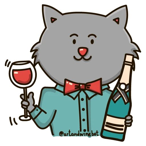 🍹 Стикер «Art&Wine» для Telegram