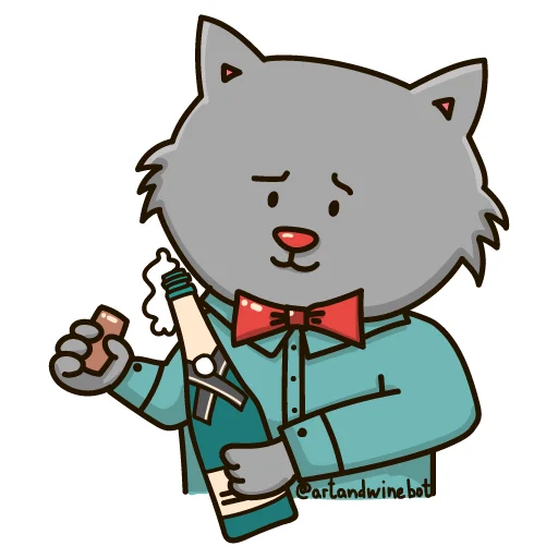 🍾 Стикер «Art&Wine» для Telegram