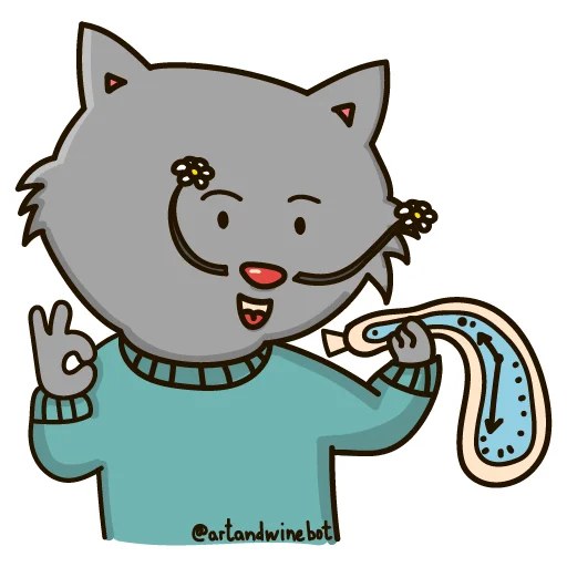 ⏳ Стикер «Art&Wine» для Telegram