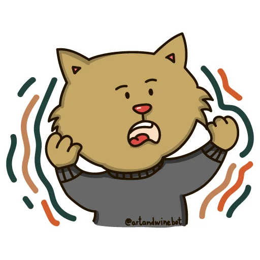 😨 Стикер «Art&Wine» для Telegram
